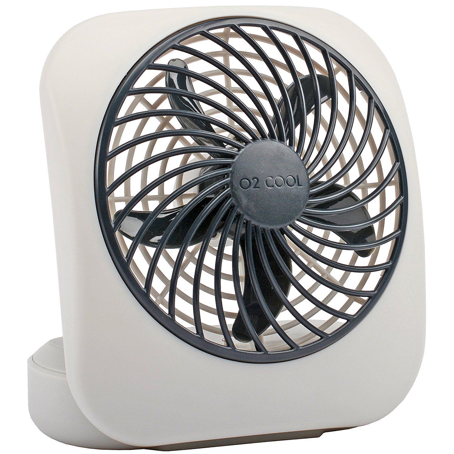 O2 Cool 5" FD05004 Portable Battery Operated Fan, White